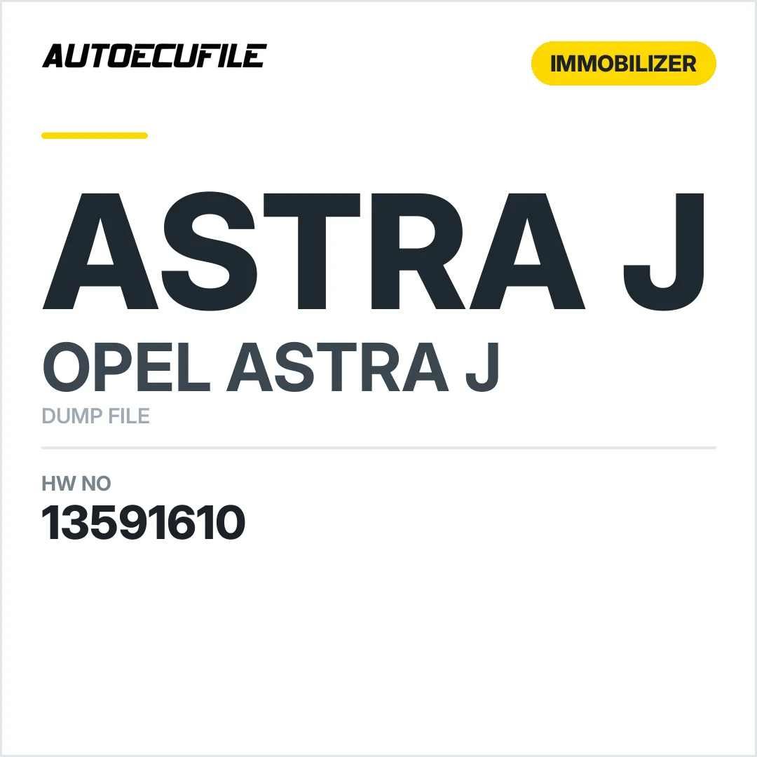 OPEL ASTRA J BCM 13591610 DUMP