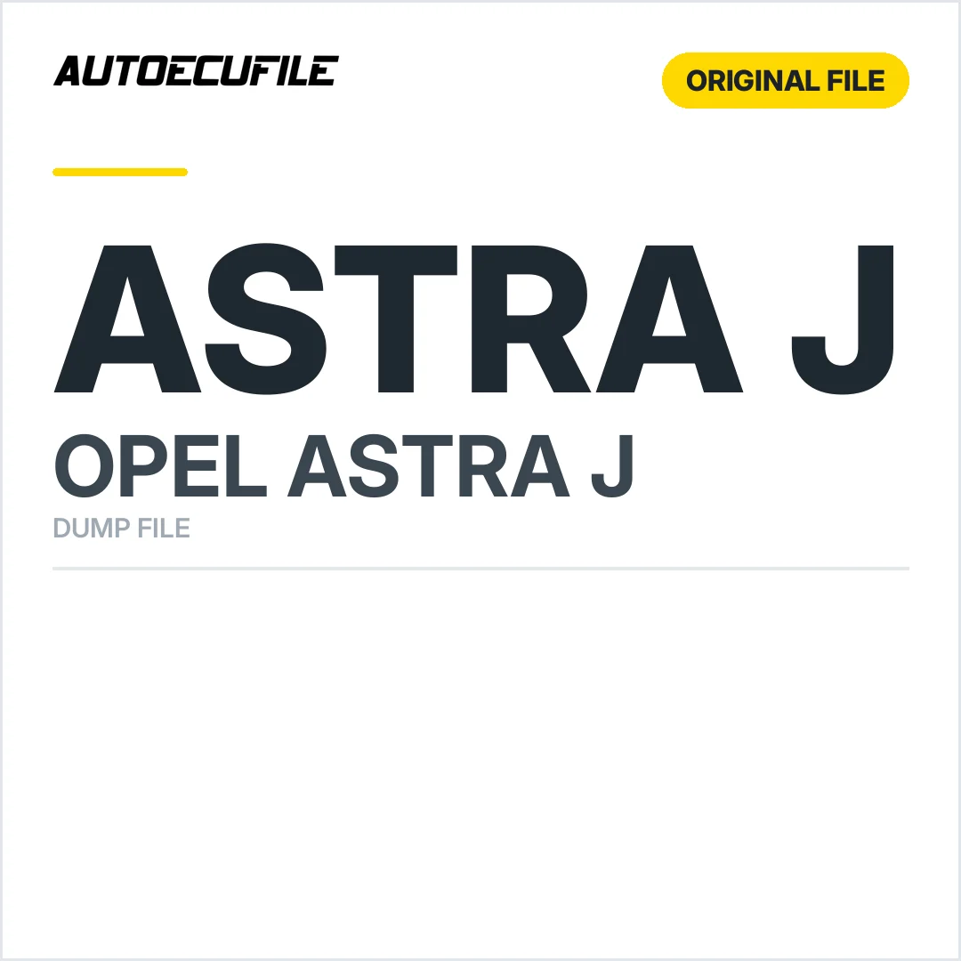 OPEL ASTRA J DELCO E98 55595602 55484833 DUMP