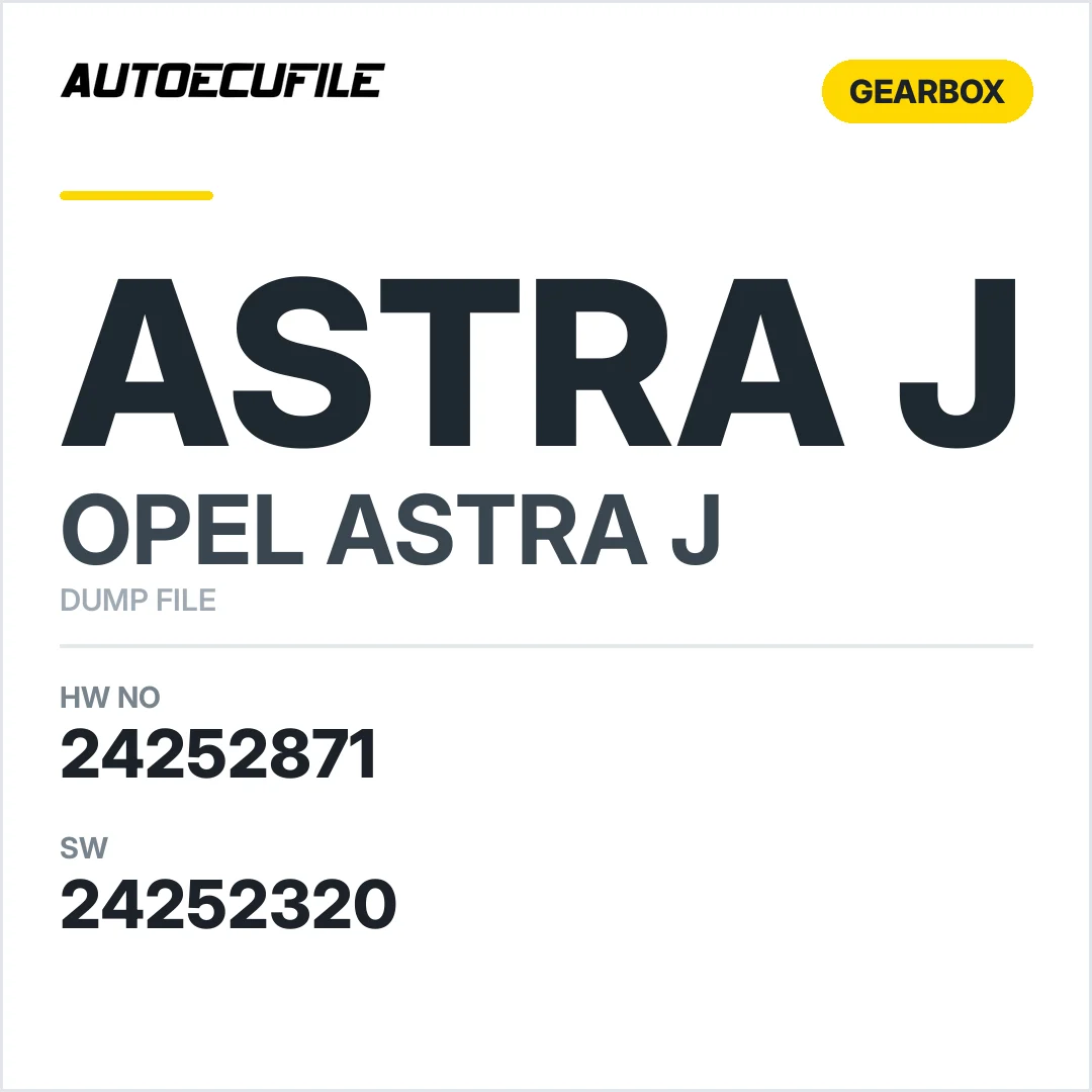 OPEL ASTRA J TCM 24252871 24252320 DUMP