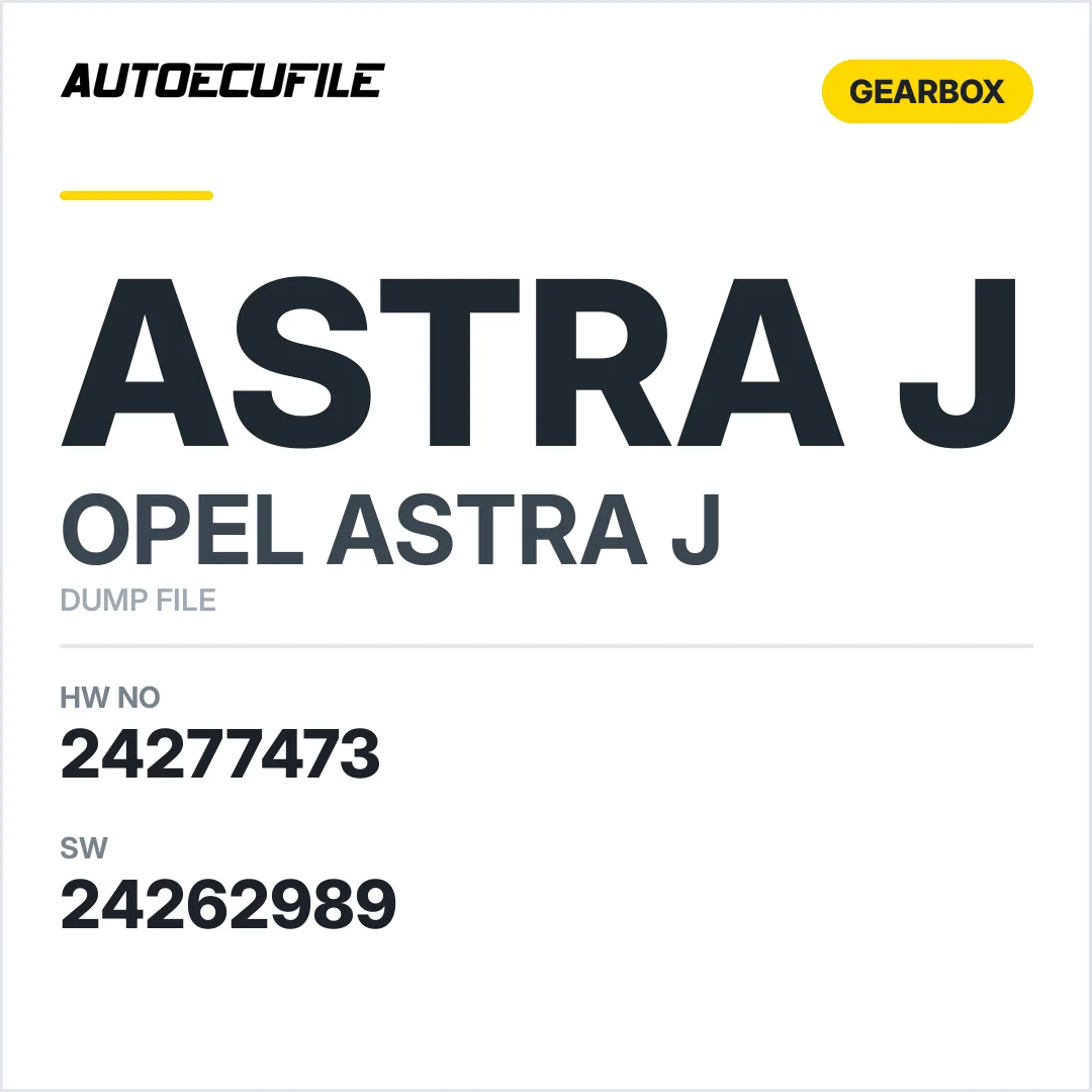 OPEL ASTRA J TCM 24277473 24262989 DUMP