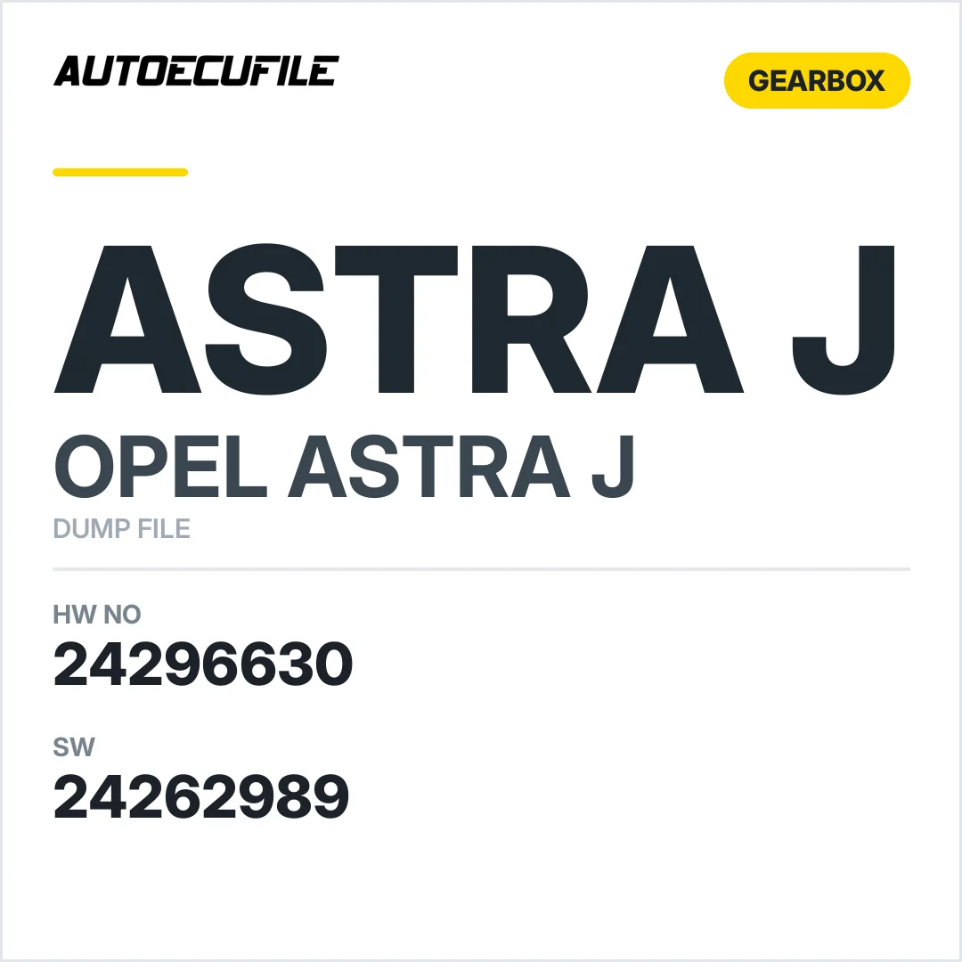 OPEL ASTRA J TCM  24296630 24262989 DUMP