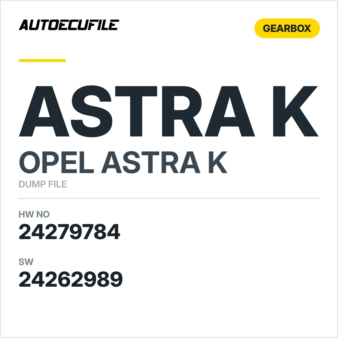 OPEL ASTRA K GEARBOX 24279784 24262989 DUMP