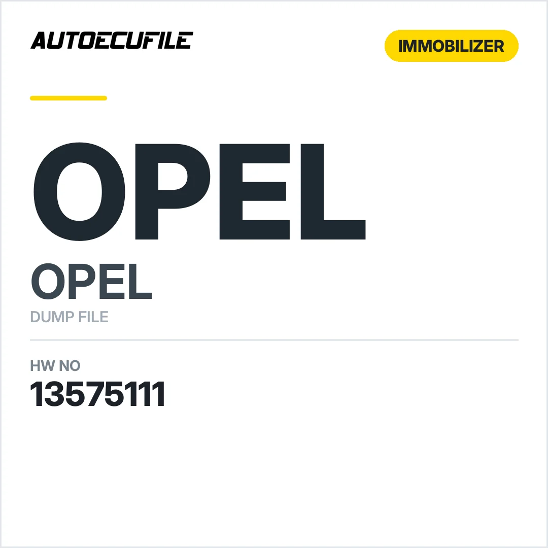 OPEL BCM 13575111  DUMP