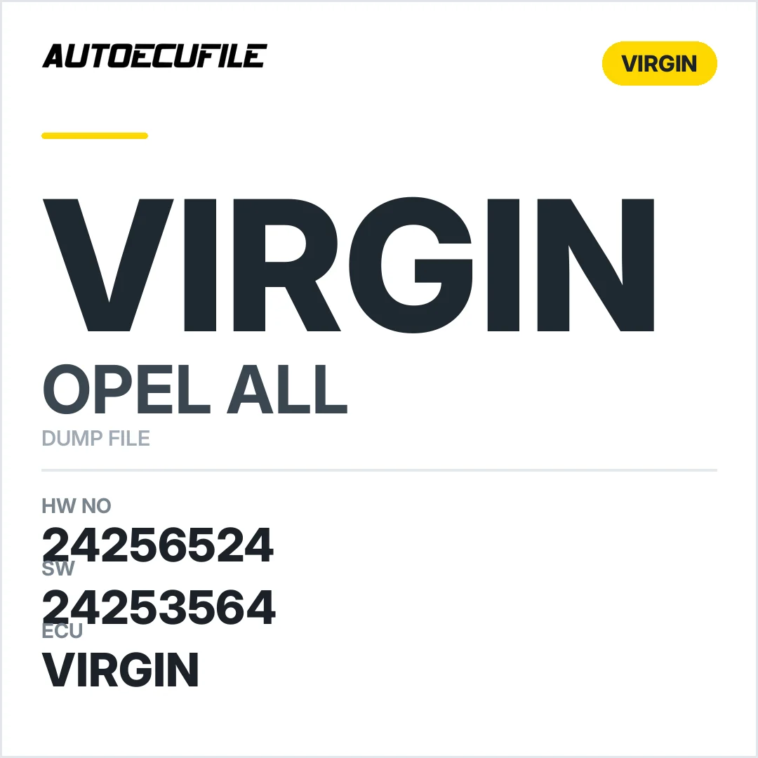 OPEL CHEVROLET TCM 24256524 24253564 VIRGIN DUMP