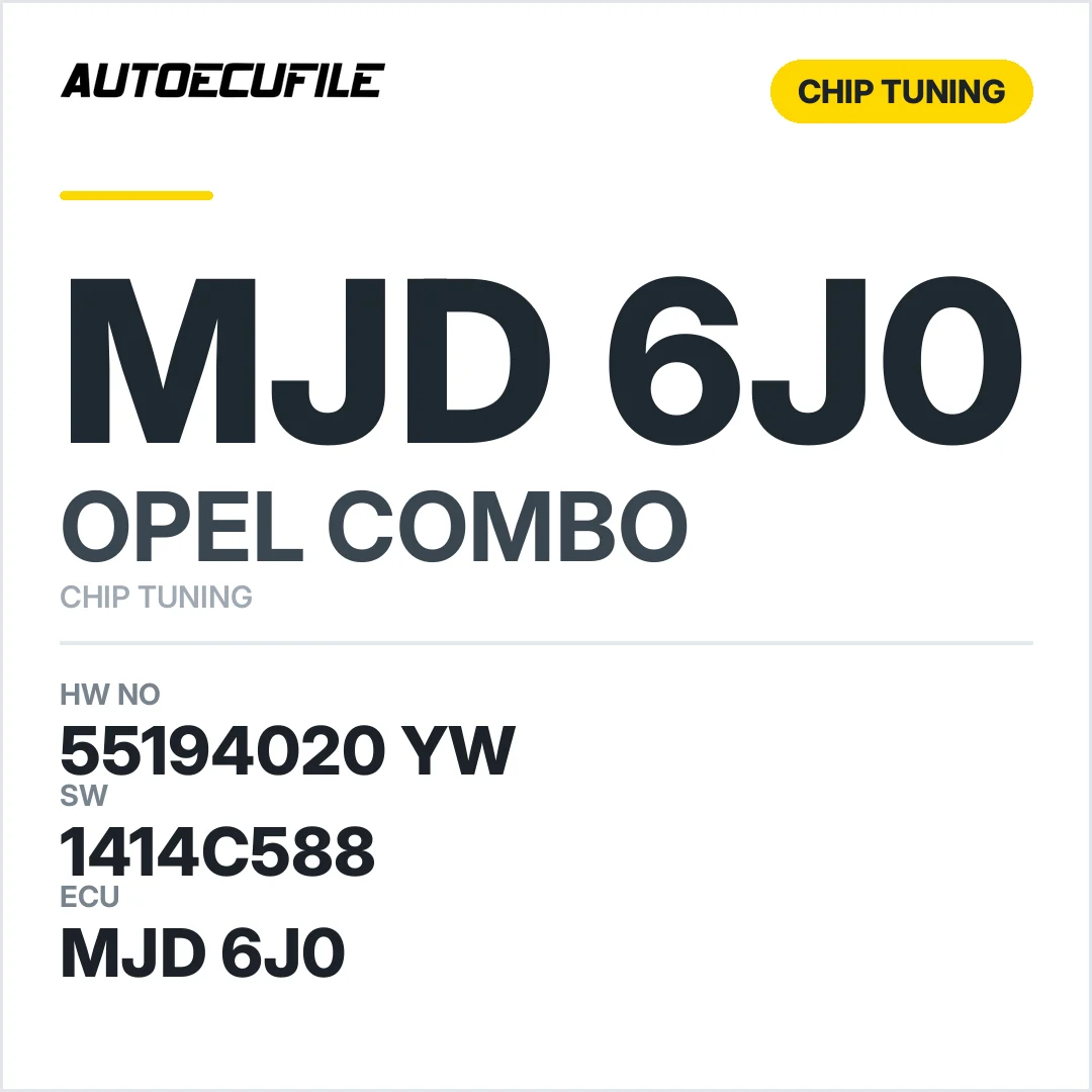 OPEL COMBO 6J0 55194020 YW  1414C588 TUNED