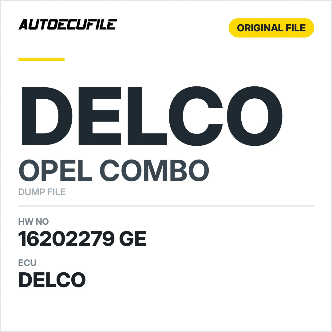 OPEL COMBO DELCO 16202279 GE DUMP