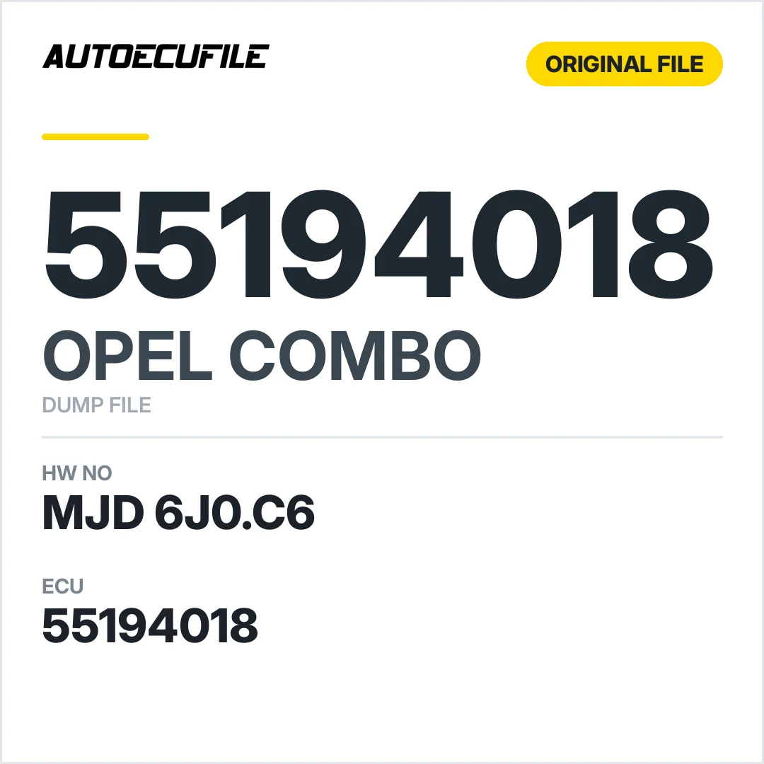 OPEL COMBO MJD 6J0.C6 55194018 YU DUMP