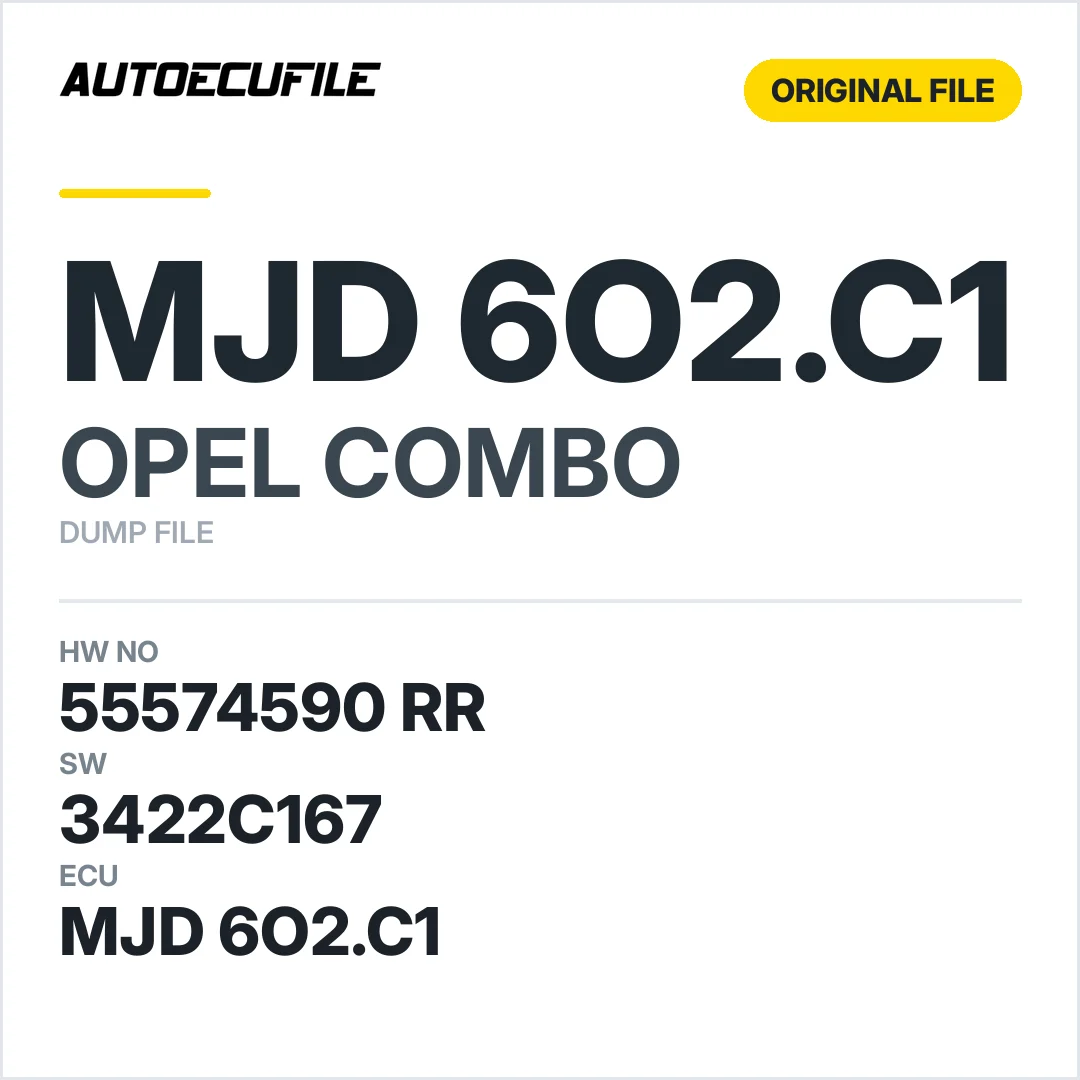 OPEL COMBO MJD 6O2.C1 55574590 RR 3422C167 DUMP