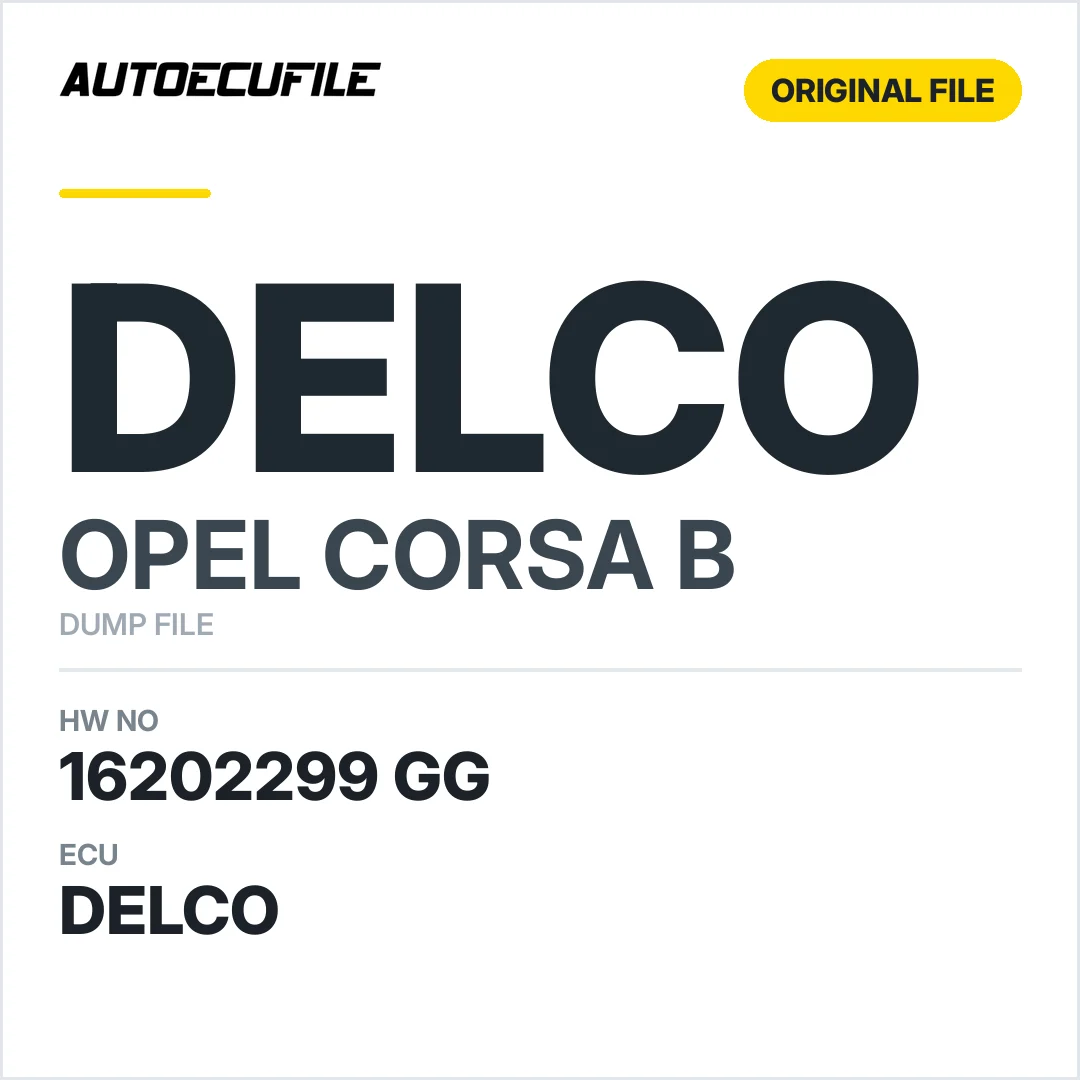 OPEL CORSA B DELCO 16202299 GG DUMP