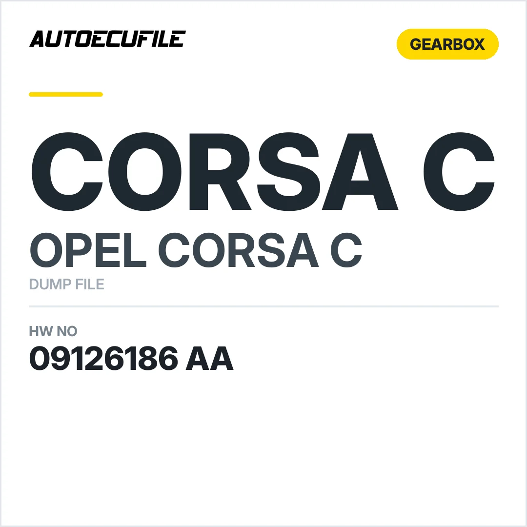 OPEL CORSA C GEARBOX MTA 09126186 AA DUMP