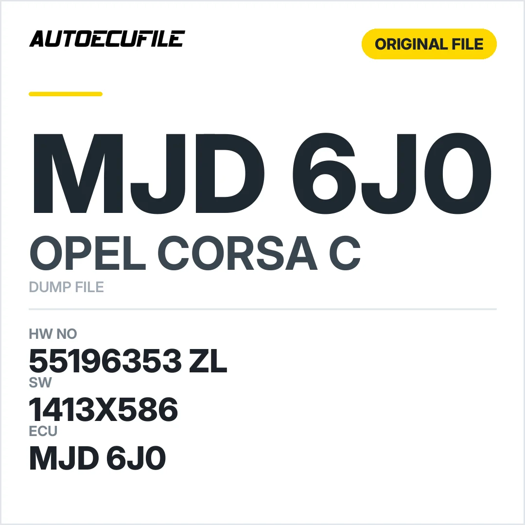 OPEL CORSA C MJD 6J0 55196353 ZL 1413X586 DUMP