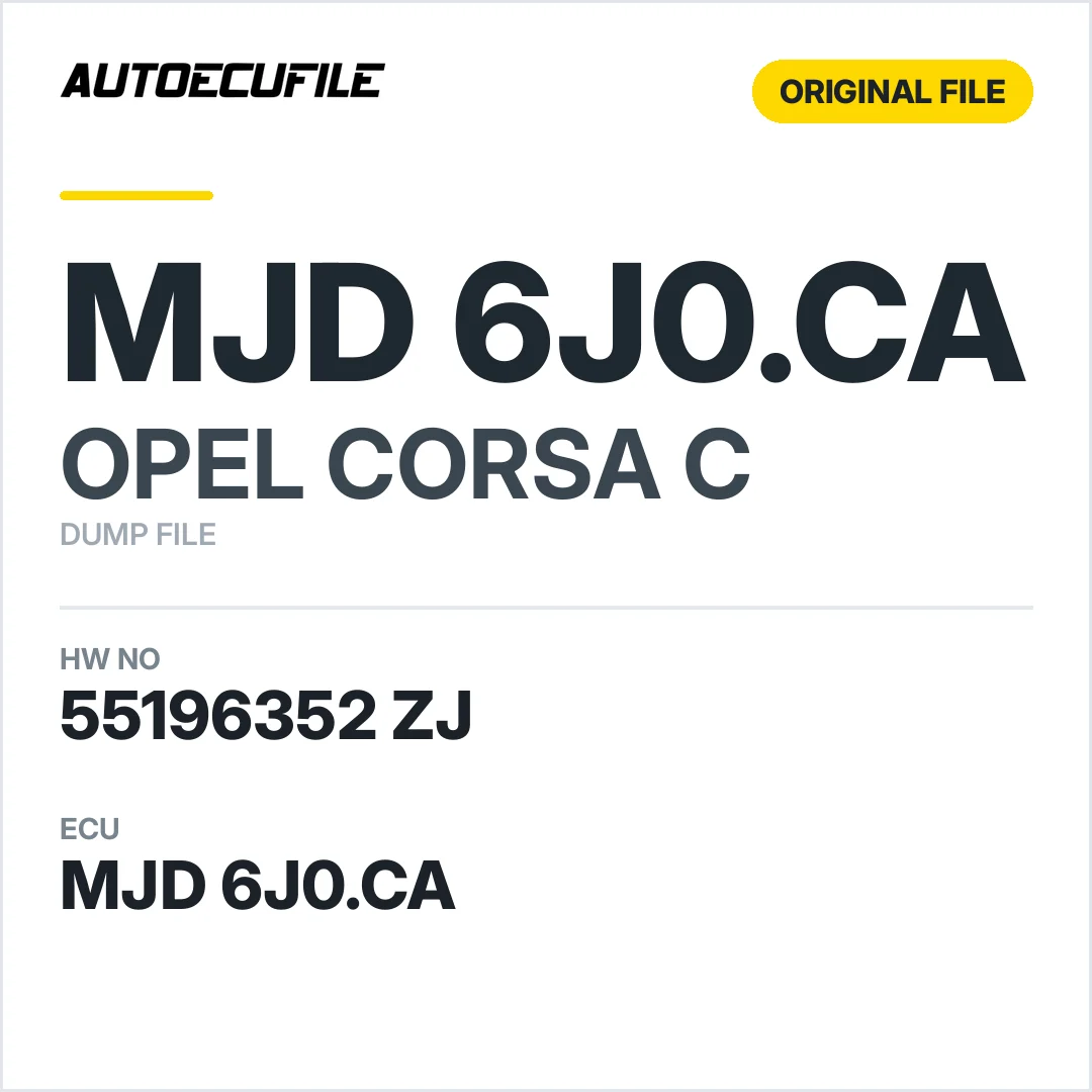 OPEL CORSA C MJD 6J0.CA 55196352 ZJ DUMP