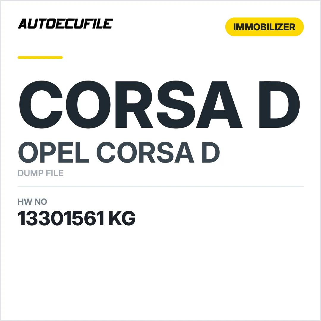 OPEL CORSA D BCM 13301561 KG DUMP