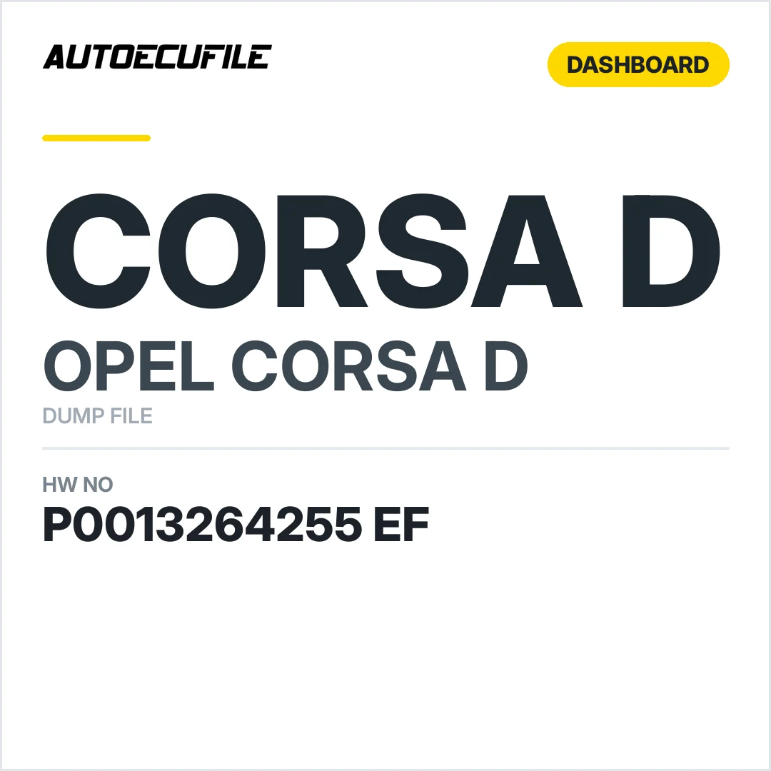 OPEL CORSA D DASHBOARD P0013264255 EF DUMP