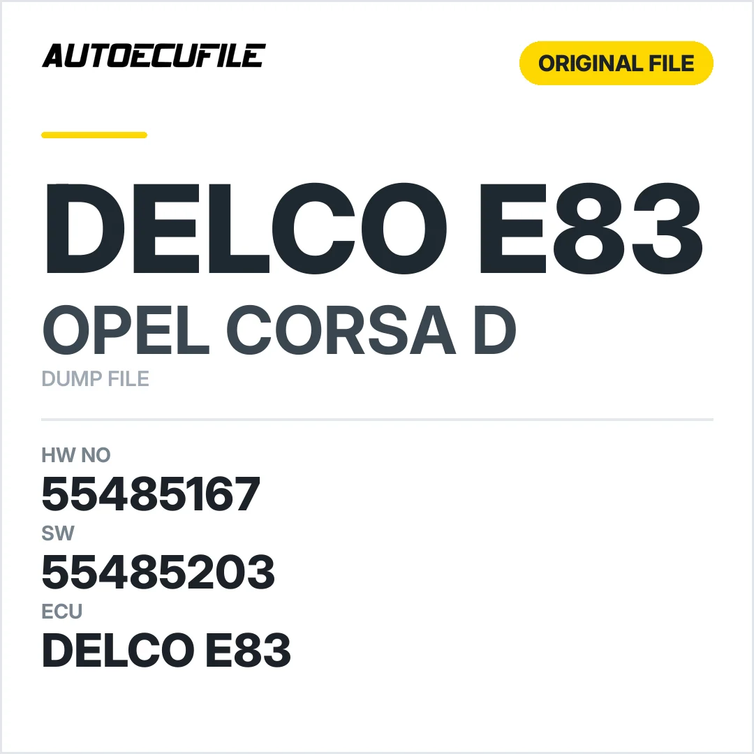 OPEL CORSA D DELCO E83  55485167 12642926 55485203 DUMP