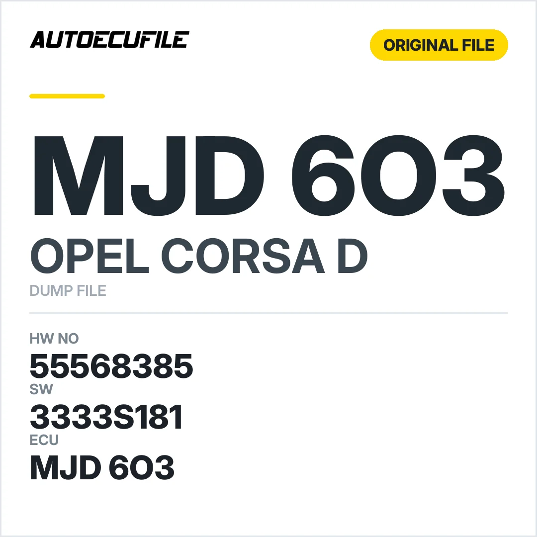 OPEL CORSA D MJD 6O3 55568385 3333S181 DUMP