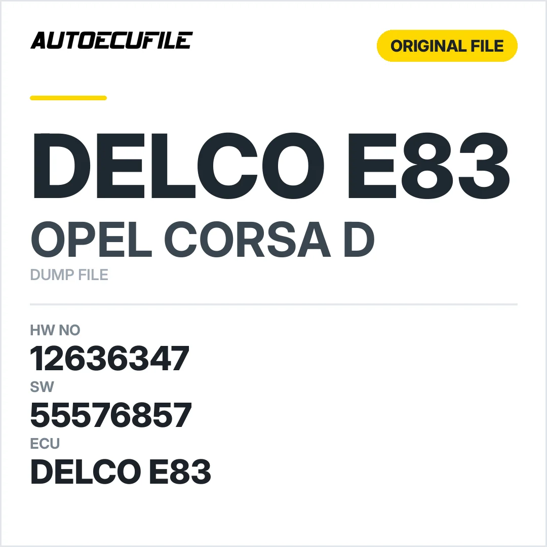 OPEL CORSA DELCO E83 12636347 55576857 DUMP