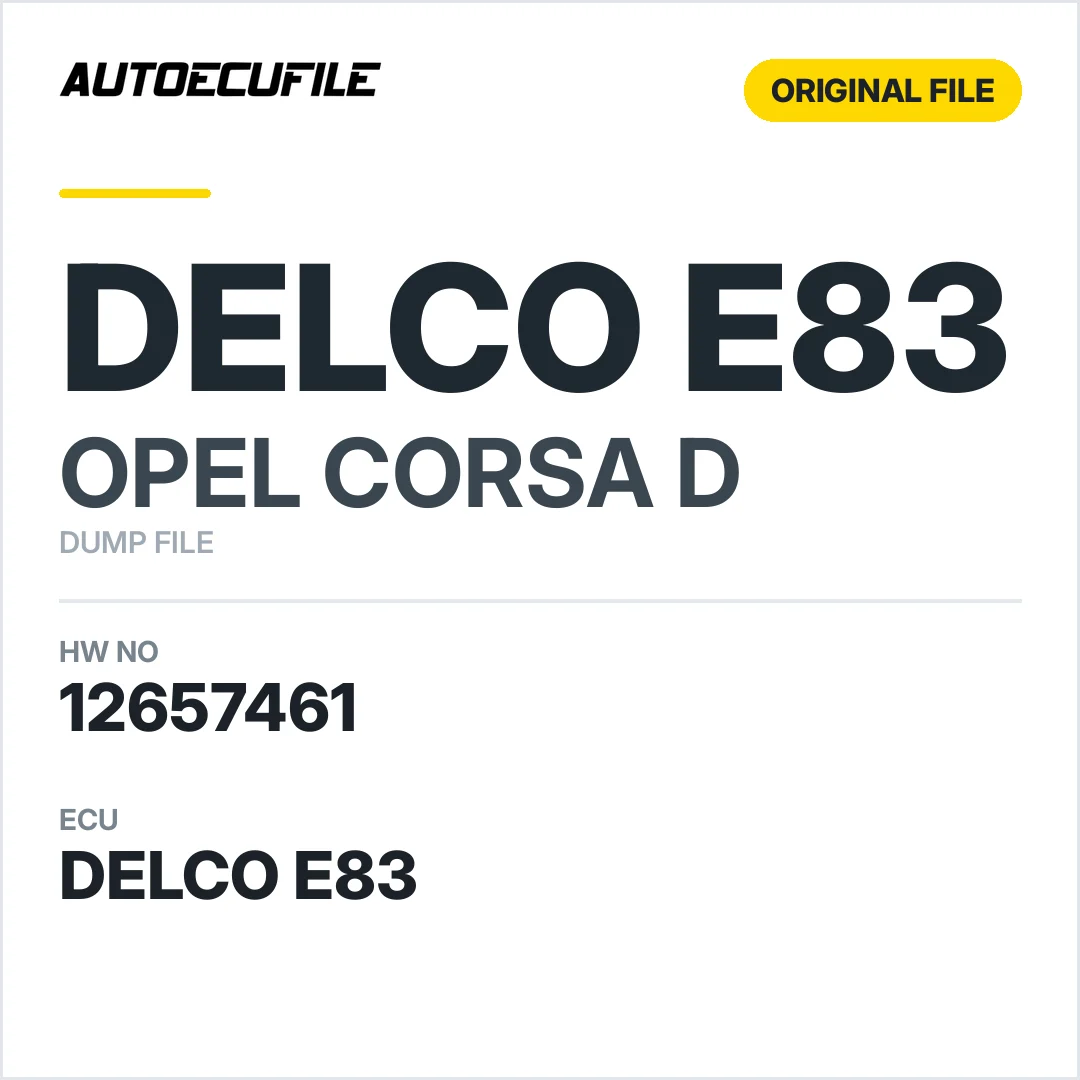 OPEL CORSA DELCO E83 12657461 DUMP