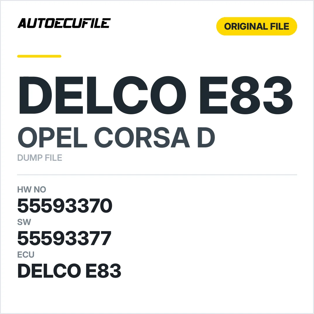 OPEL CORSA DELCO E83 55593370 55593377 DUMP