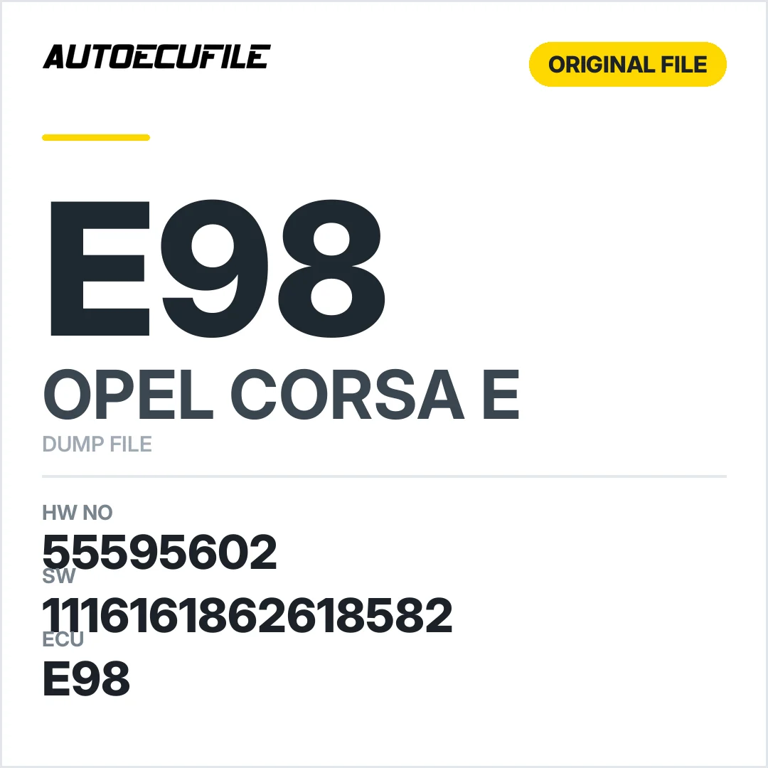 OPEL CORSA DELCO E98 55595602 1116161862618582 DUMP