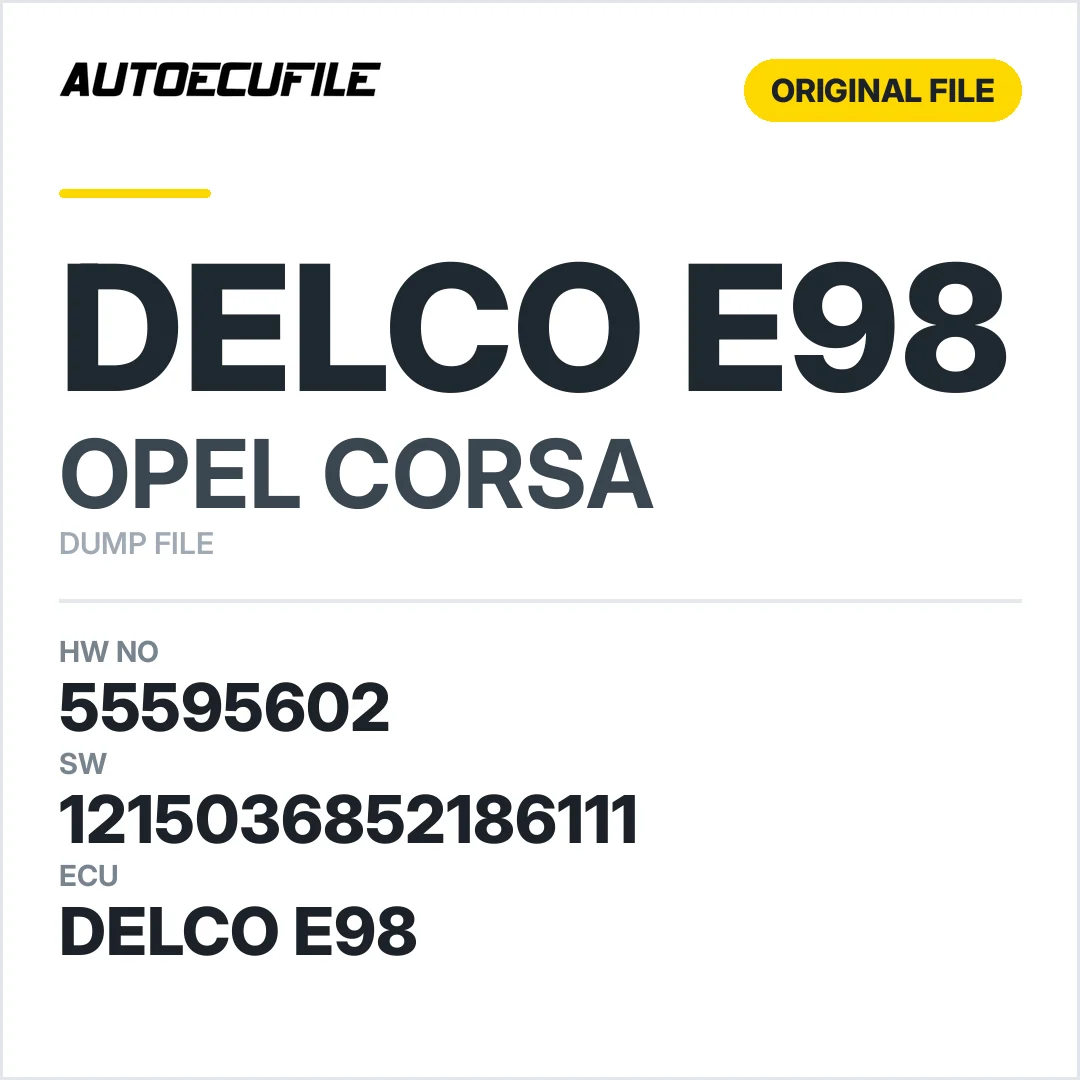 OPEL CORSA DELCO E98 55595602 1215036852186111 DUMP