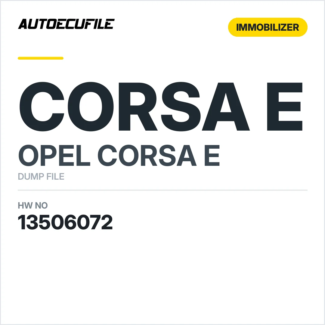 OPEL CORSA E BCM 13506072 DUMP