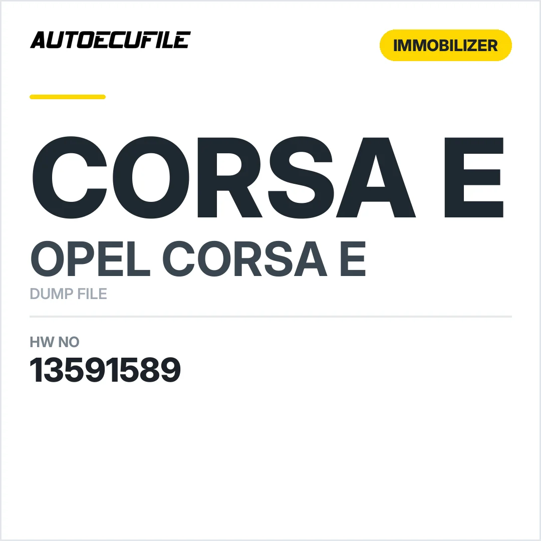 OPEL CORSA E BCM 13591589 DUMP