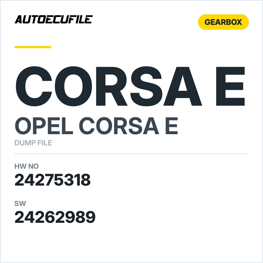 OPEL CORSA E TCM 24275318 24262989 DUMP