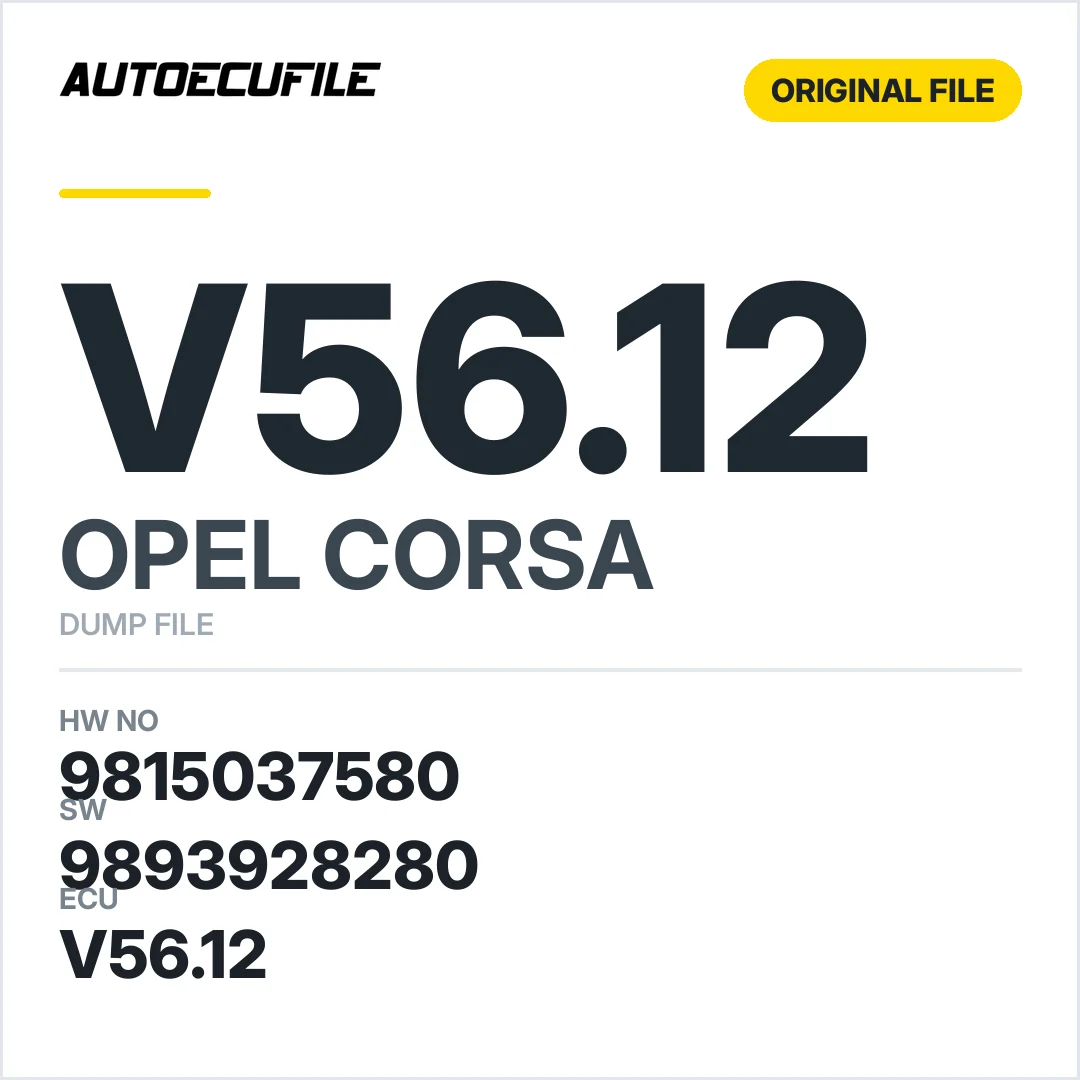 OPEL CORSA V56.12 9815037580 9893928280 DUMP