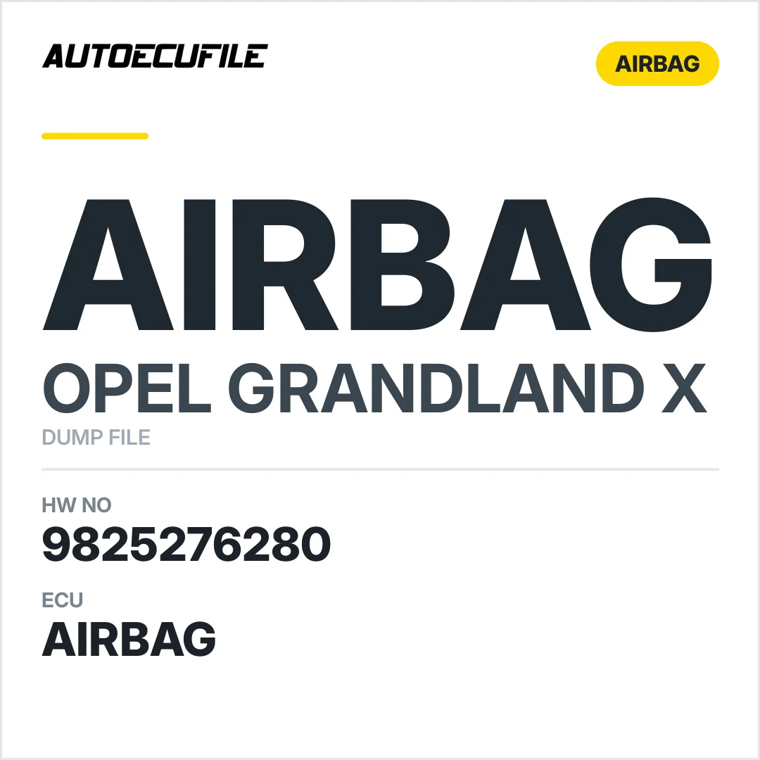 OPEL CROSSLAND  X AIRBAG 9825276280 DUMP