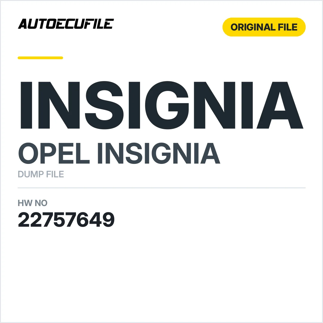 OPEL INSIGNIA ABS  22757649 DUMP