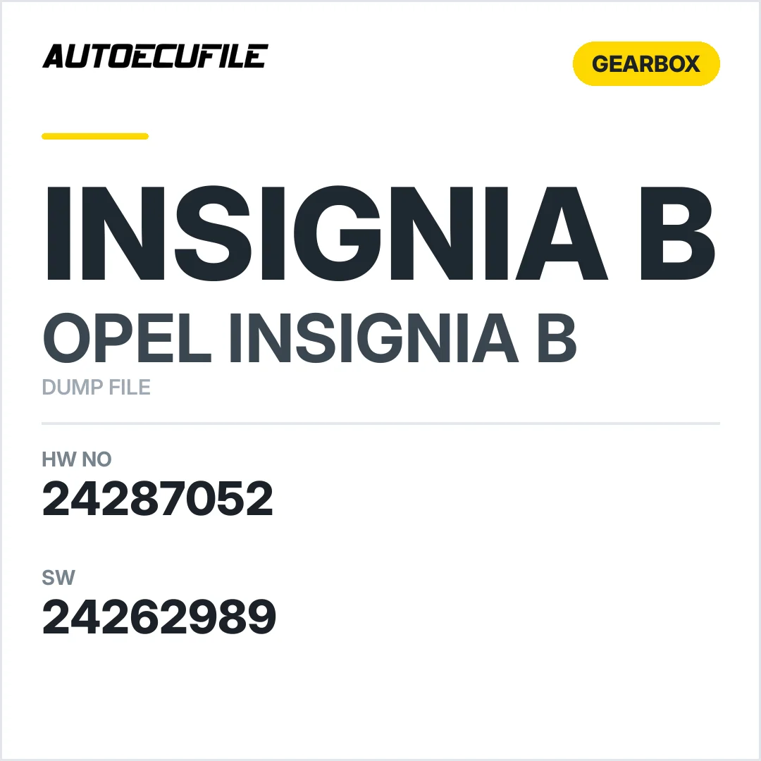 OPEL INSIGNIA B TCM 24287052 24262989 DUMP