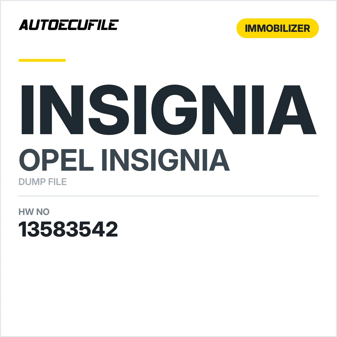 OPEL INSIGNIA BCM 13583542 DUMP