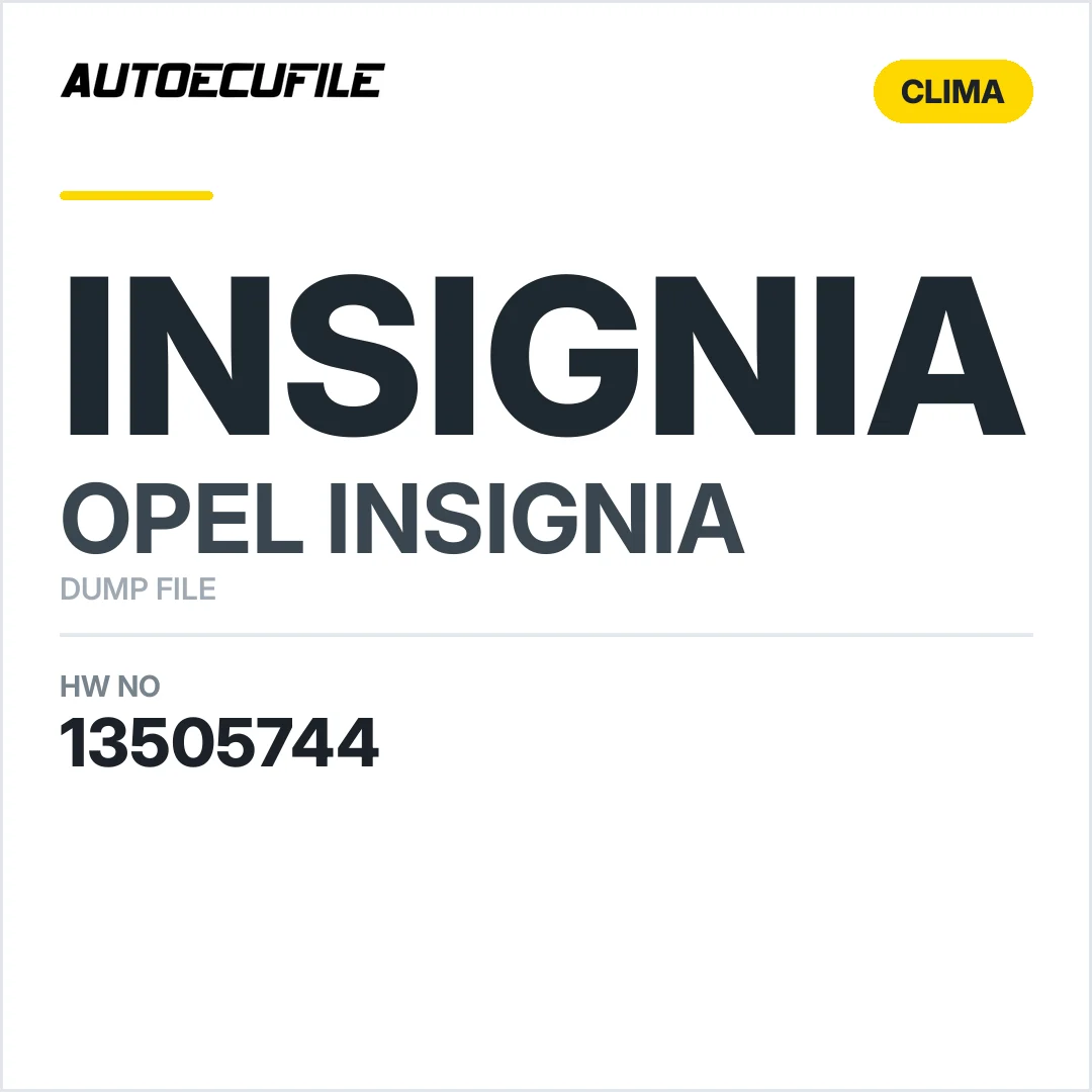 OPEL INSIGNIA CLIMA CONTROL 13505744 DUMP