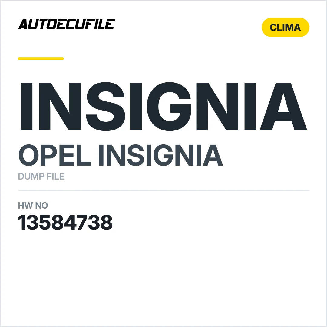 OPEL INSIGNIA CLIMA CONTROL 13584738 DUMP