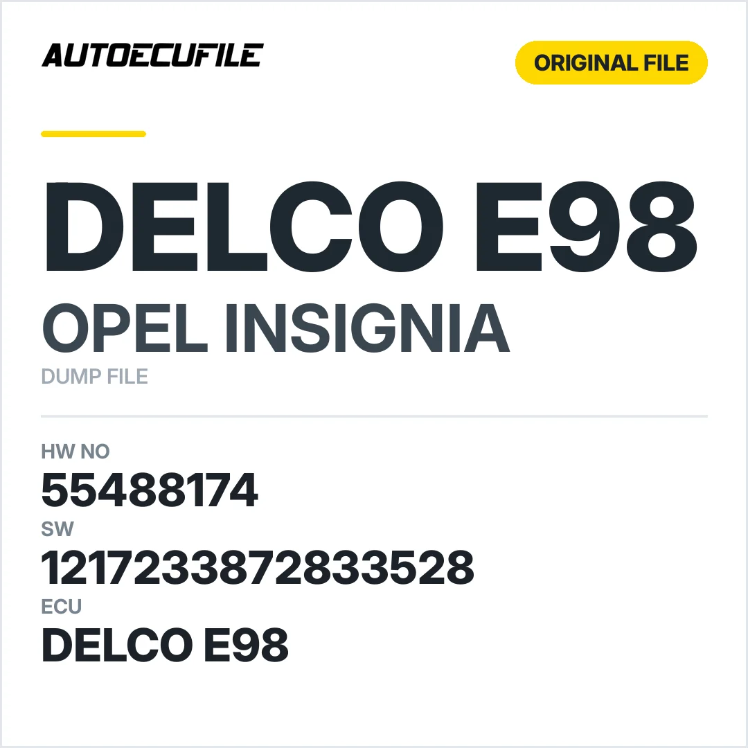 OPEL INSIGNIA DELCO E98 55488174 1217233872833528 DUMP