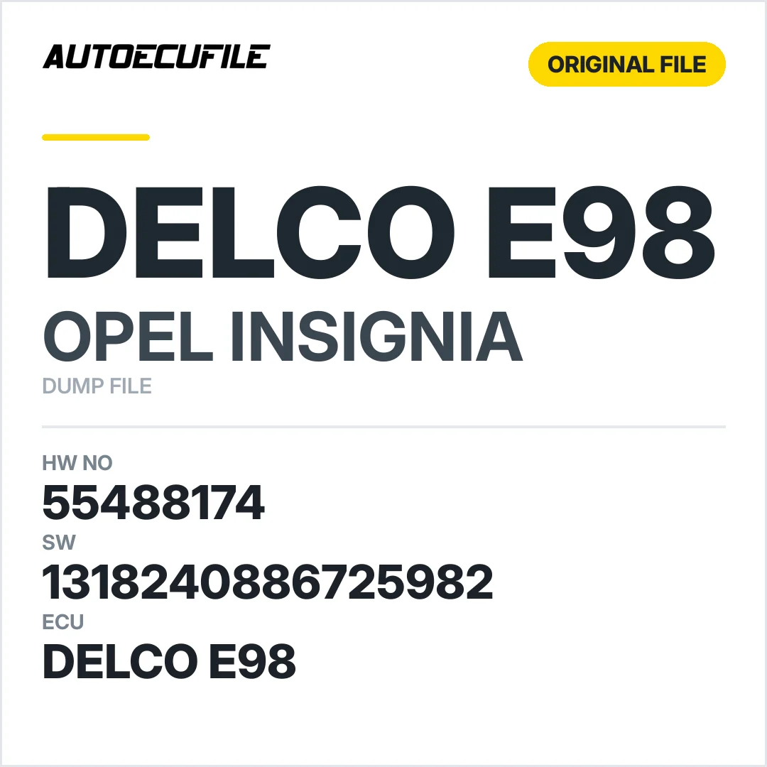 OPEL INSIGNIA DELCO E98 55488174 1318240886725982 DUMP