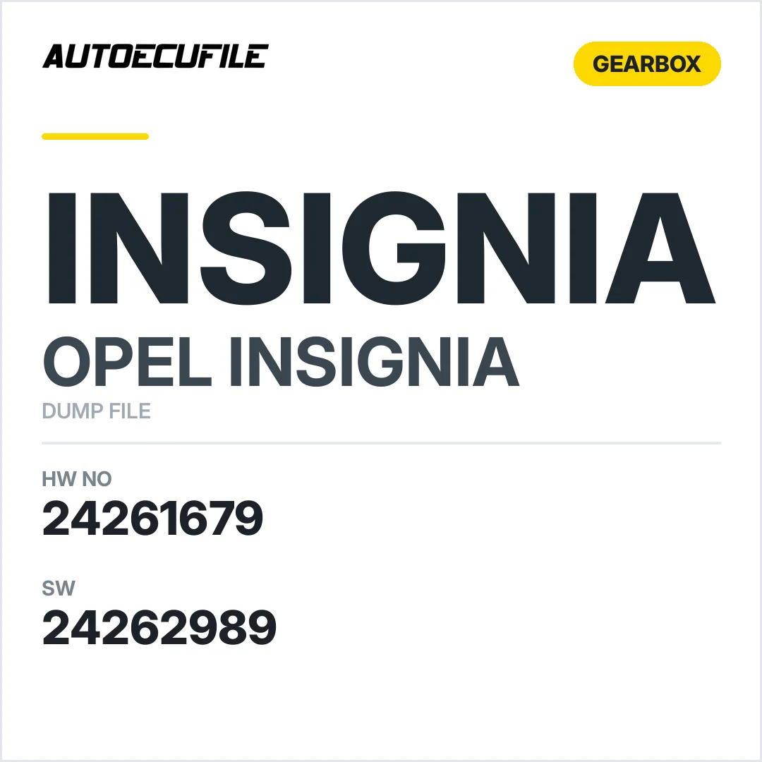 OPEL INSIGNIA TCM  24261679 24262989 DUMP