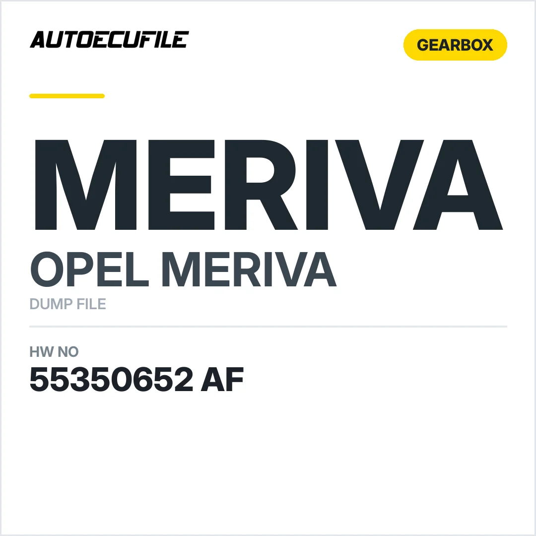 OPEL MERIVA GEARBOX MTA 55350652 AF  DUMP