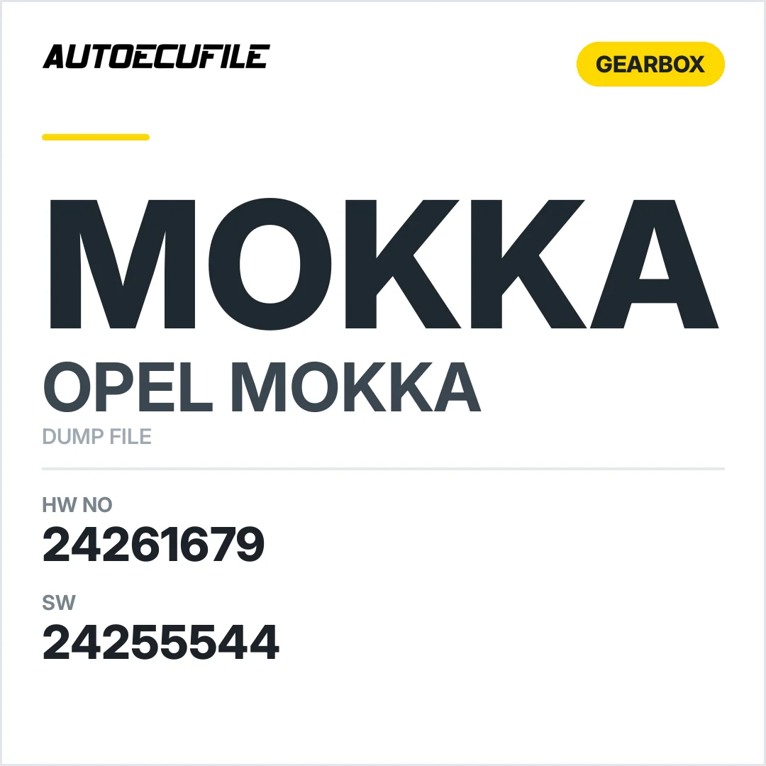 OPEL MOKKA TCM 24261679 24255544 DUMP