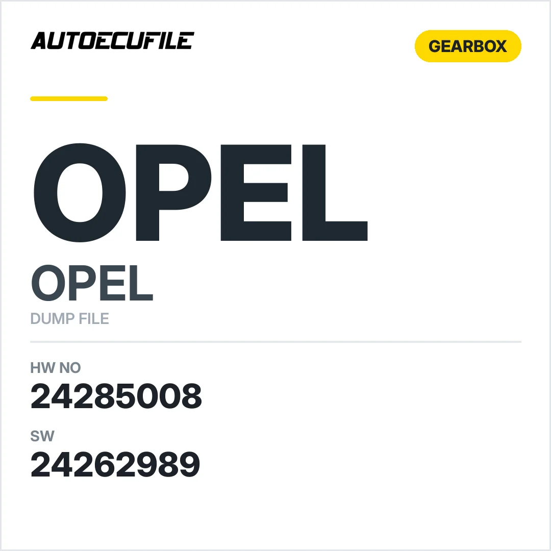 OPEL TCM 24285008 24262989 DUMP