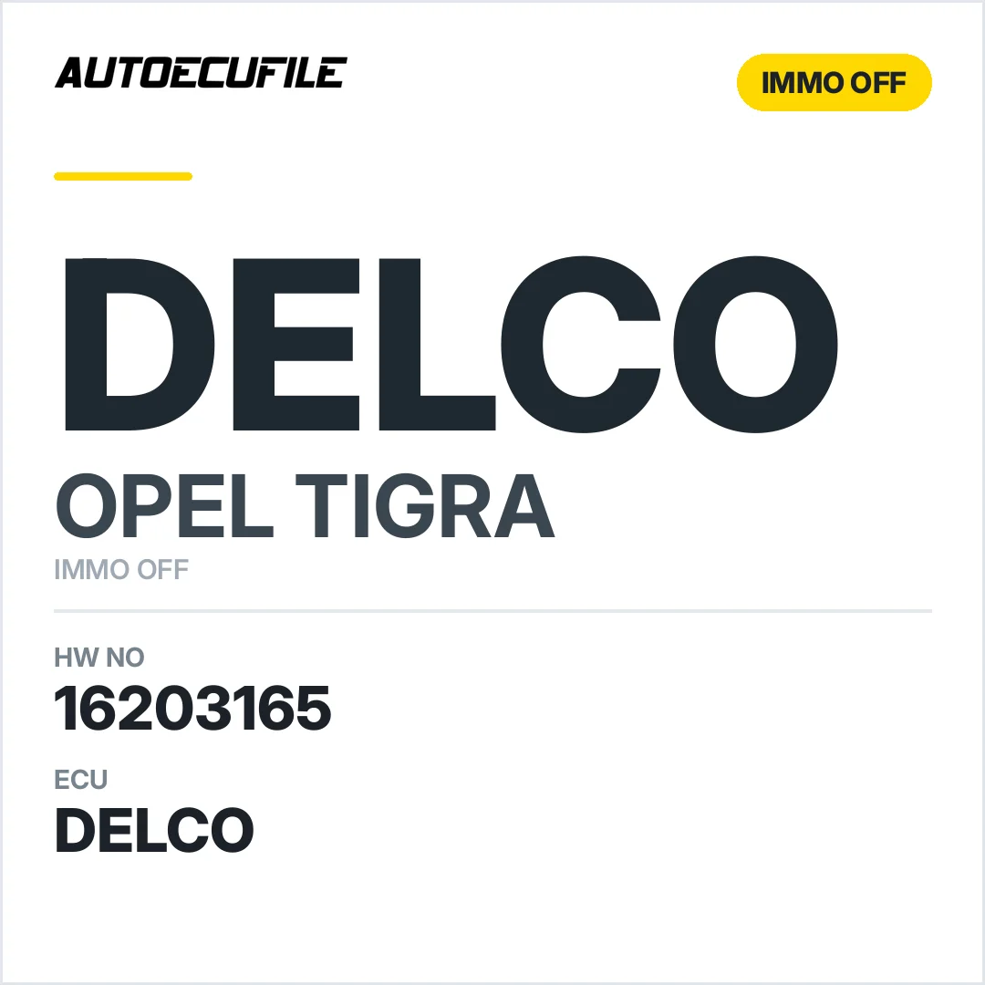 OPEL TIGRA DELCO 16203165 IMMO OFF