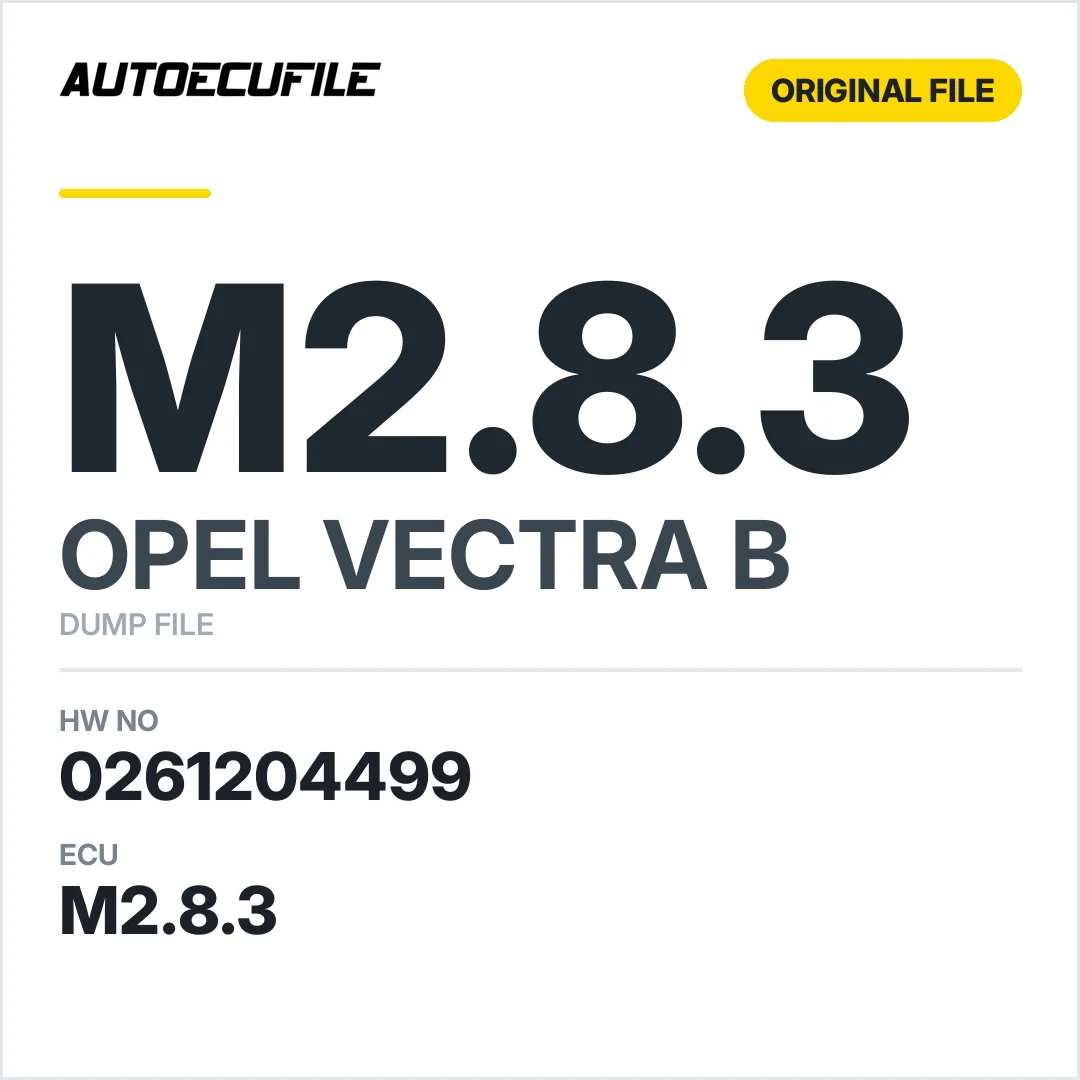 OPEL VECTRA B M2.8.3 0261204499 DUMP