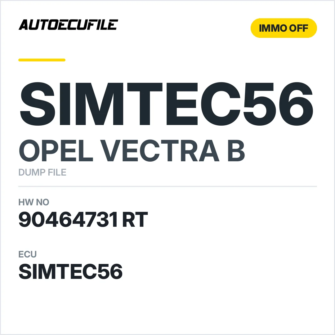 OPEL VECTRA B SIMTEC56 90464731 RT  IMMO OFF DUMP