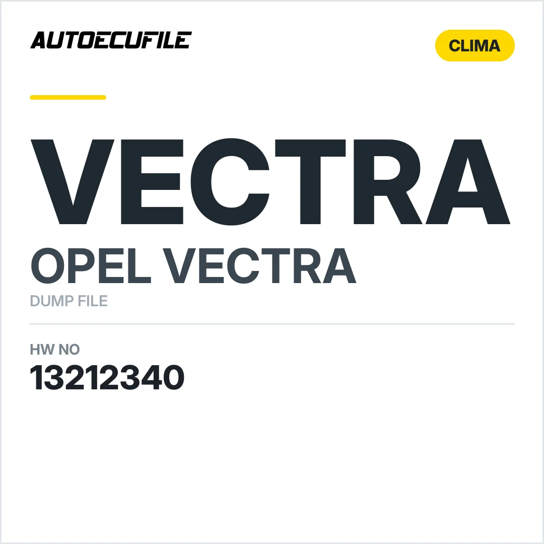 OPEL VECTRA C CLIMA CONTROL 13212340 DUMP