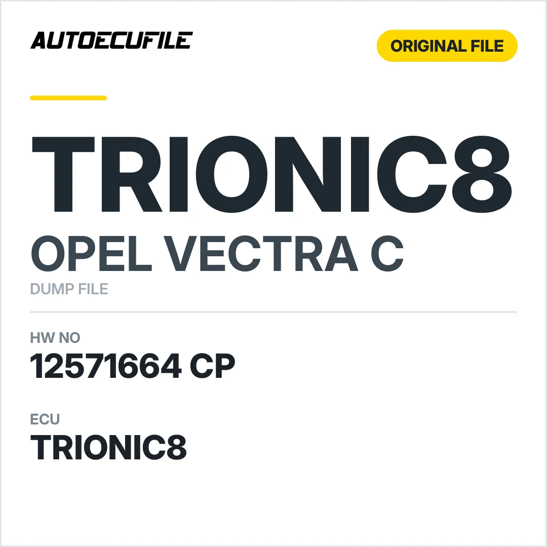 OPEL VECTRA C TRIONIC8 12571664 CP DUMP