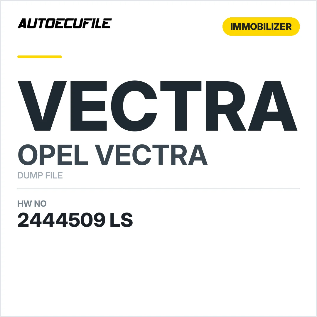 OPEL VECTRA IMMOBOOX 2444509 LS DUMP