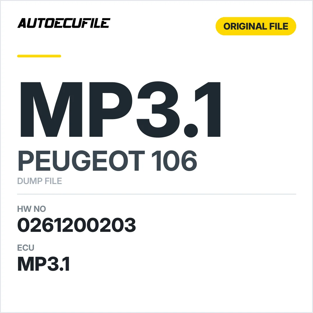 PEUGEOT 106 MP3.1 0261200203 DUMP