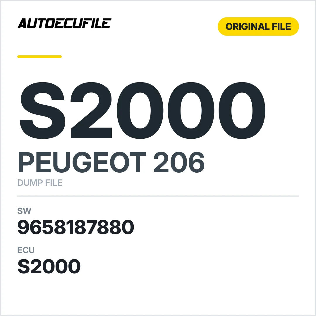 PEUGEOT 206 SAGEM S2000 9658187880 DUMP