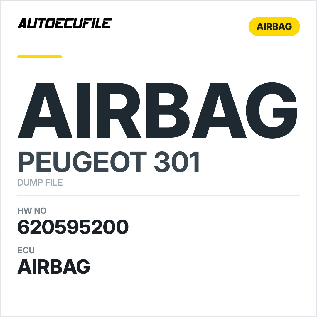 PEUGEOT 301 AIRBAG 620595200 DUMP